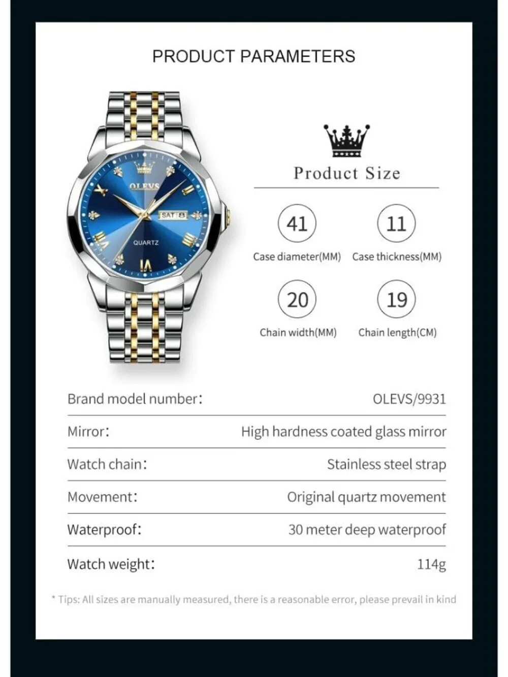 N/A blue mens